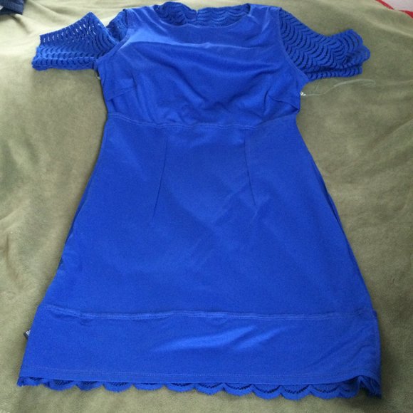 American Living Short Sleeve Overlay Dress Size 14 - Picture 14 of 16